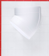 Колено для круглых воздуховодов ERA пластиковое d160 мм 45° - фото 3