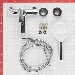 Смеситель для ванны Lavelly Vertex хром однорычажный с коротким изливом с лейкой (673102) - фото 11