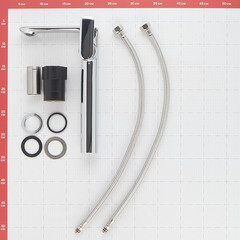 Смеситель для раковины высокий Lavelly Vertex однорычажный хром (673114) - фото 8