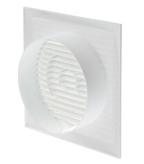 Решетка вентиляционная пластиковая торцевая Era РСФ 170х170 мм с фланцем d125 мм белая - фото 3