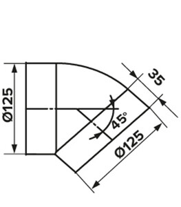 Колено для круглых воздуховодов Era пластиковое d125 мм 90° — купить в Москве: цена за штуку, характеристики, отзывы, фото в интернет-магазине Петрович