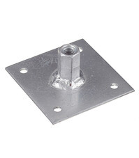 Пластина опорная оцинкованная 60х60х2 мм с гайкой М8