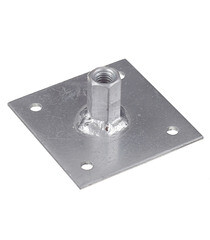 Изображение товара Пластина опорная оцинкованная 60х60х2 мм с гайкой М8
