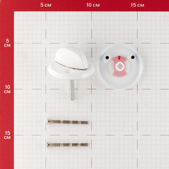 Фиксатор 2014 круглая розетка белый - фото 2