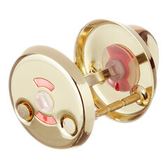 Фиксатор 2014 круглая розетка золото - фото 3