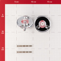 Фиксатор 2014 круглая розетка хром - фото 2