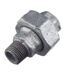 Американка прямая сгон 1/2" внутр(г) х 1/2" нар(ш) чугунная оцинкованная