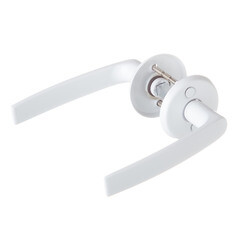 Ручка дверная круглая розетка белая (680204) - фото 3