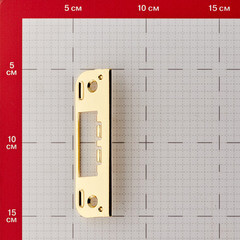 Планка ответная для врезного замка плоская золото (680183) - фото 2