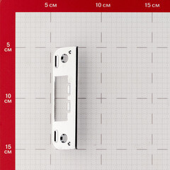 Планка ответная для врезного замка плоская хром (680184) - фото 2