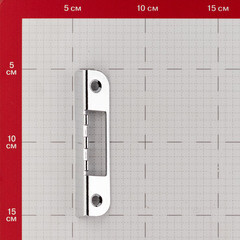 Планка ответная для врезного замка угловая хром (680187) - фото 2