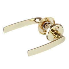 Ручка дверная круглая розетка золото (680205) - фото 2