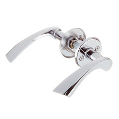 Ручка дверная круглая розетка хром (680215) - фото 3