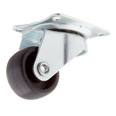 Изображение товара Опора колесная поворотная пластик на площадке 25 мм черная (1 шт.)