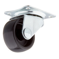 Изображение товара Опора колесная поворотная пластик на площадке 30 мм черная (1 шт.)