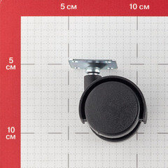 Ролик двойной на площадке d40 мм (черный/черный) - фото 2