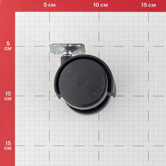 Ролик двойной на площадке d50 мм (черный/черный) - фото 2