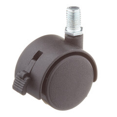 Изображение товара Ролик двойной со штифтом 10 мм пластик d40 мм (черный)