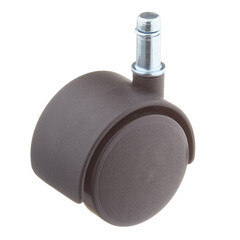 Изображение товара Ролик двойной со штифтом 10 мм пластик d50 мм (черный)