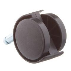 Ролик двойной со штифтом 10 мм пластик d50 мм (черный) - фото 3