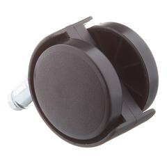 Ролик двойной со штифтом 11 мм пластик d50 мм (черный) - фото 3