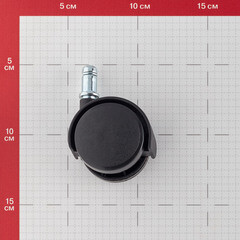 Ролик двойной со штифтом 11 мм пластик d50 мм (черный) - фото 2