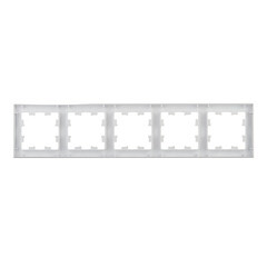 Рамка Systeme Electric AtlasDesign пятиместная белая (ATN000105) - фото 2