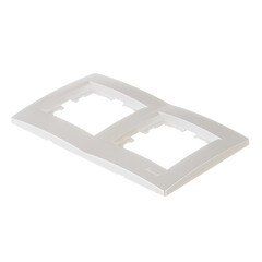 Рамка Lezard Karina двухместная жемчужно-белая (707-3000-147) - фото 2