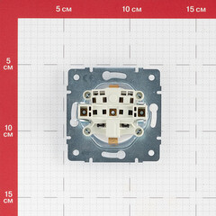 Розетка Lezard Karina встраиваемая жемчужно-белая со шторками (707-3088-124B) - фото 2