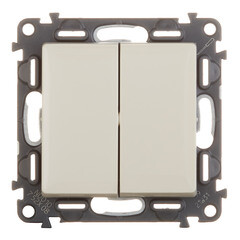 Изображение товара Переключатель Legrand Valena Life двухклавишный встраиваемый слоновая кость (752508)