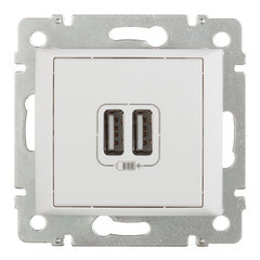 Изображение товара Розетка USB Legrand Valena встраиваемая белая 2хUSB-A (694370)