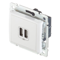 Розетка USB Legrand Valena встраиваемая белая 2хUSB-A (694370) - фото 6