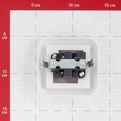 Выключатель Svet одноклавишный встраиваемый белый (0602-00081) - фото 3
