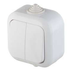 Выключатель Svet двухклавишный накладной белый (0601-00031) - фото 4