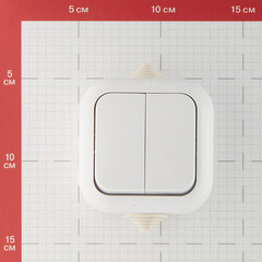 Выключатель Svet двухклавишный накладной белый (0601-00031) - фото 3