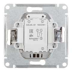 Выключатель Systeme Electric Glossa двухклавишный встраиваемый антрацит с подсветкой (GSL000753) - фото 4