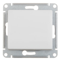 Изображение товара Переключатель Systeme Electric Glossa одноклавишный встраиваемый белый (GSL000171)
