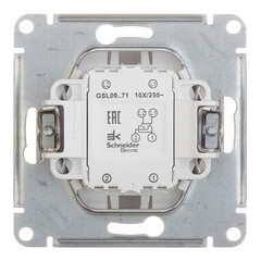 Переключатель Systeme Electric Glossa одноклавишный встраиваемый белый (GSL000171) - фото 4