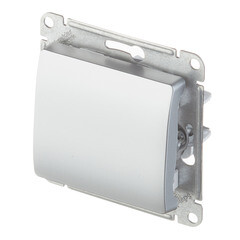 Переключатель Systeme Electric Glossa одноклавишный встраиваемый алюминий (GSL000371) - фото 3