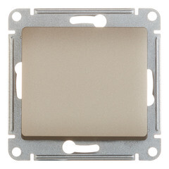 Изображение товара Переключатель Systeme Electric Glossa одноклавишный встраиваемый титан (GSL000471)