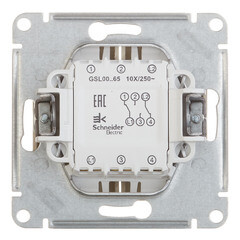 Переключатель Systeme Electric Glossa двухклавишный встраиваемый бежевый (GSL000265) - фото 4