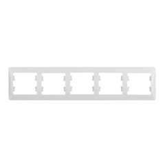 Изображение товара Рамка Systeme Electric Glossa пятиместная белая (GSL000105)