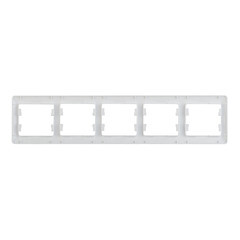 Рамка Systeme Electric Glossa пятиместная белая (GSL000105) - фото 3