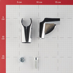 Соединитель угловой для трех труб к системе Joker d25 мм с площадкой хром - фото 3