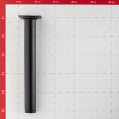 Ножка мебельная стальная 30х250 мм черная (1 шт.) - фото 2