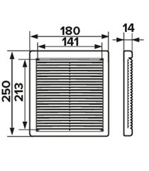 Решетка вентиляционная пластиковая приточно-вытяжная Era РЦ 180х250 мм с сеткой белая - фото 7