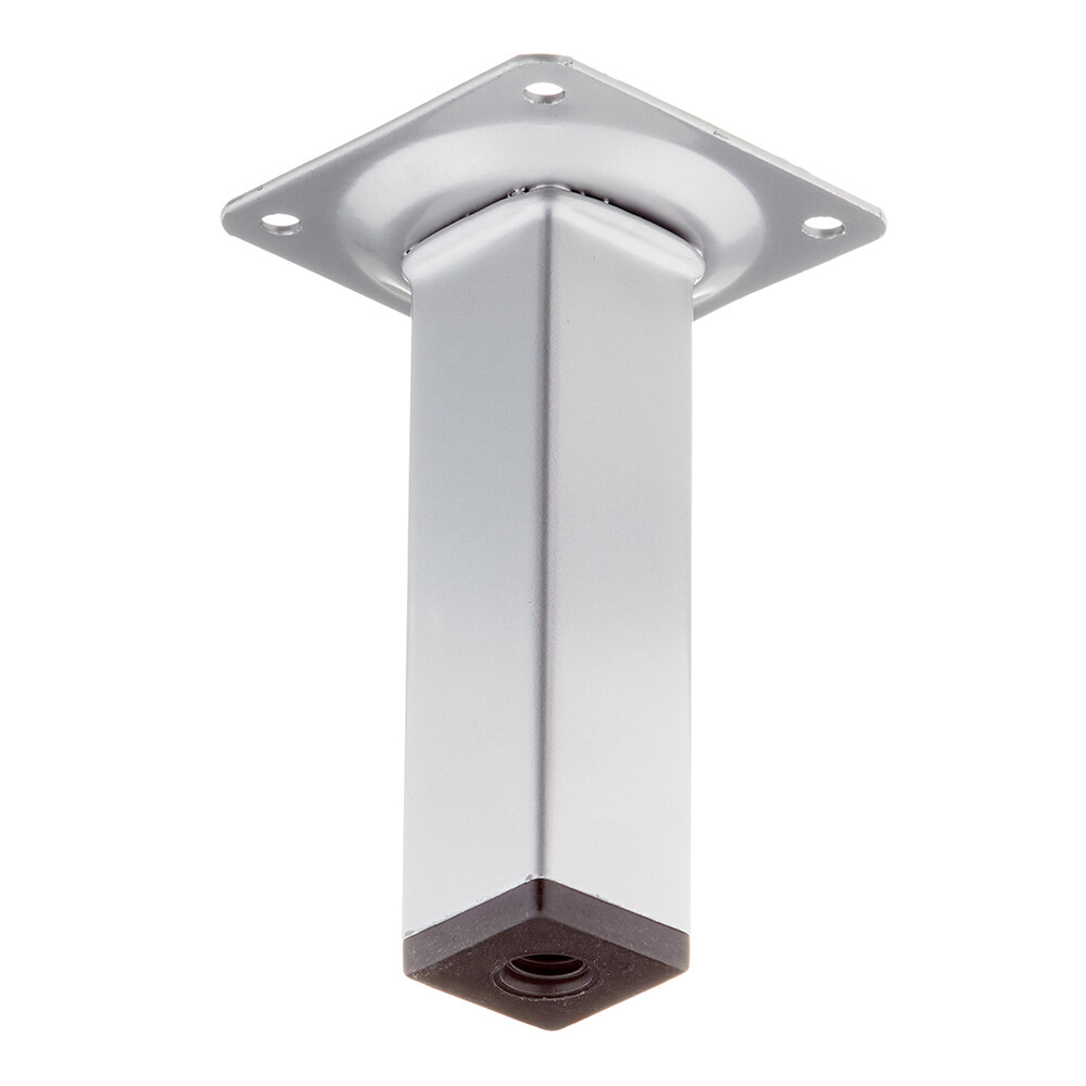 Изображение товара Мебельная стальная ножка 25х25х100 мм серая для корпусной мебели