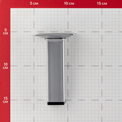 Ножка мебельная стальная 25х25х100 мм серая (1 шт.) - фото 2