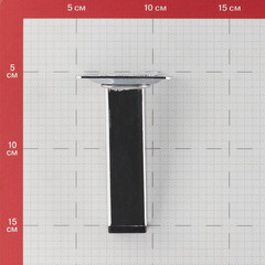 Ножка мебельная стальная 25х25х100 мм хром (1 шт.) - фото 2
