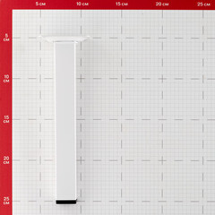 Ножка мебельная стальная 25х25х200 мм белая (1 шт.) - фото 3